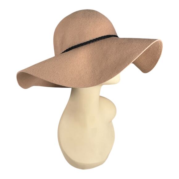 American Eagle Outfitters Tan Floppy Hat Wide Brim braided Boho Festival One Siz - Picture 4 of 11